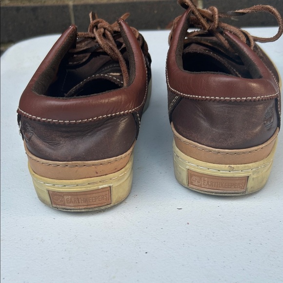 Timberland Dark Brown Leather Boat Shoes - Picture 2 of 4